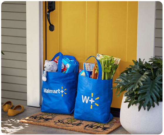 Членовете на Walmart+ получават безплатна доставка на общи стоки и пресни хранителни продукти